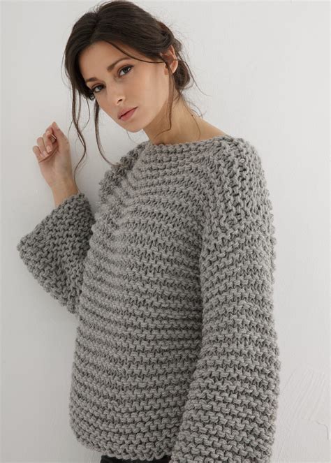 chunky jumper knitting patterns free.